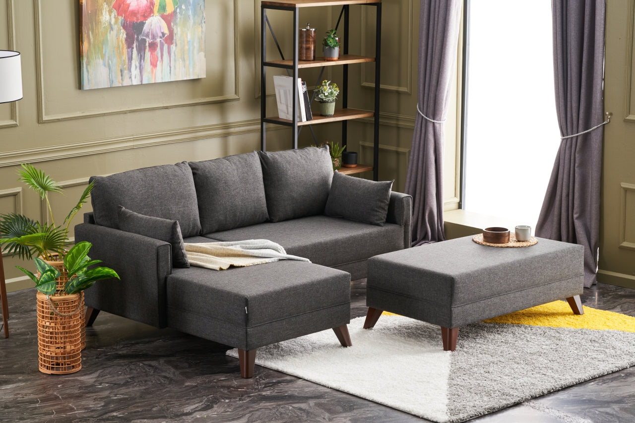 Bella Soft Mini Köşe Antrasit Sol