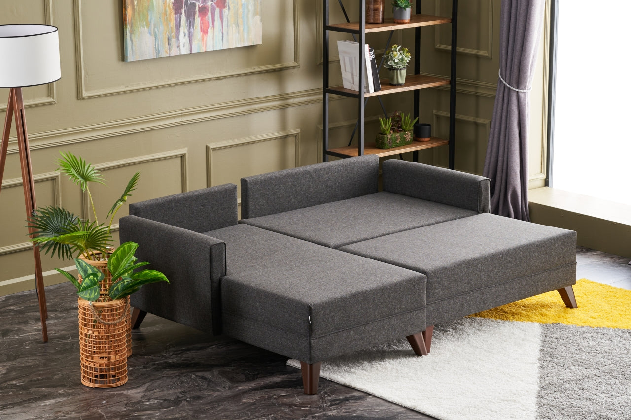 Bella Soft Mini Köşe Antrasit Sol