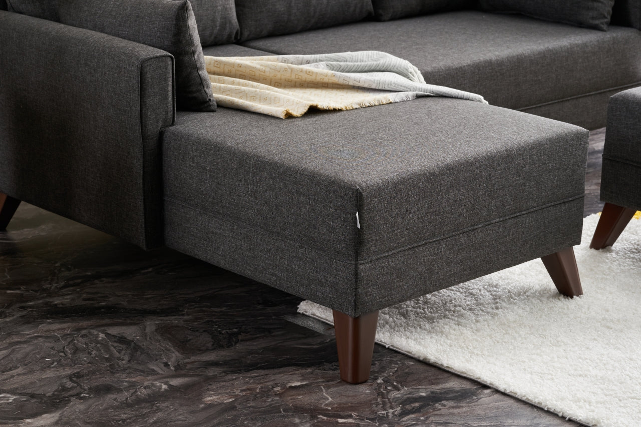 Bella Soft Mini Köşe Antrasit Sol