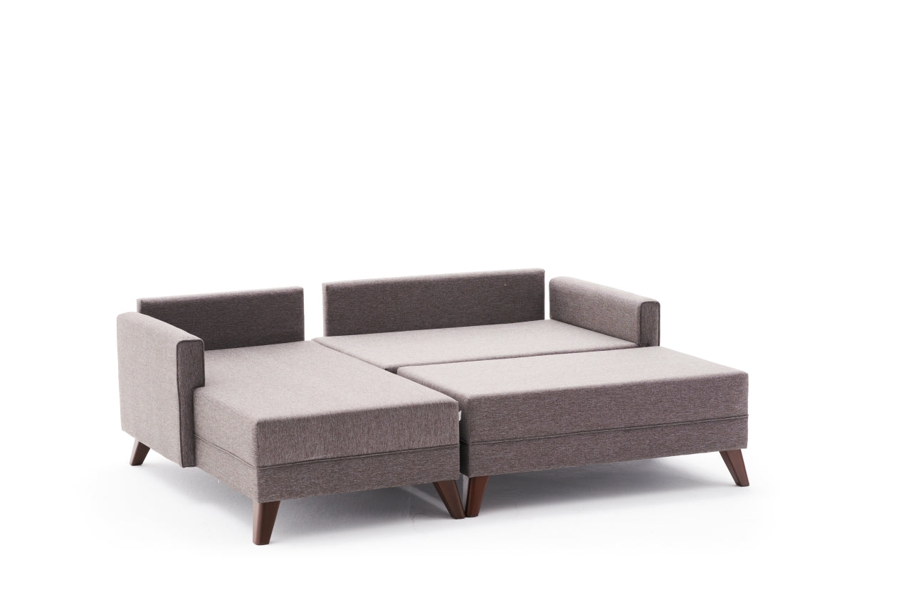 Bella Soft Mini Köşe Kahverengi Sol