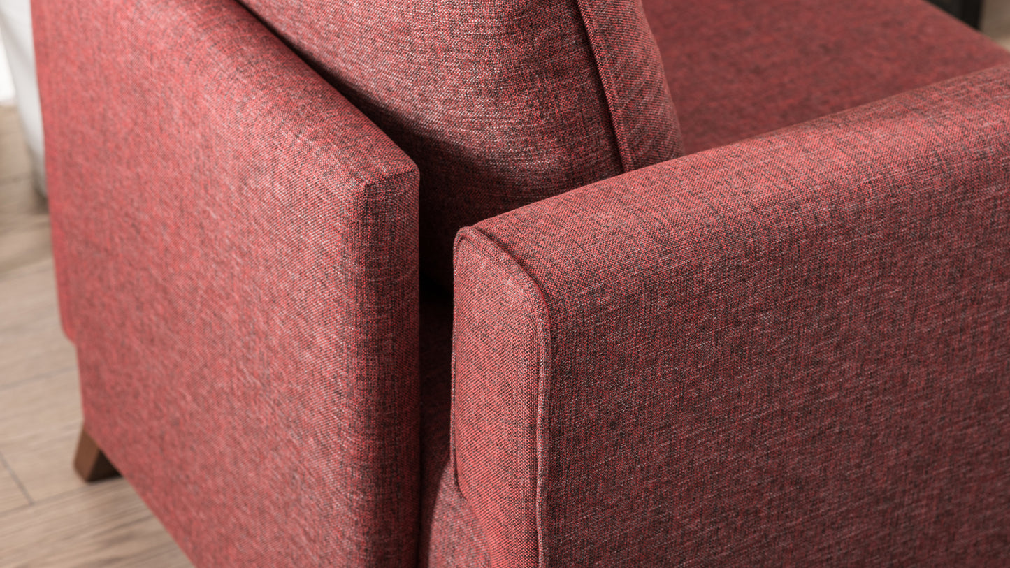 Bella Soft Tekli Koltuk Bordo