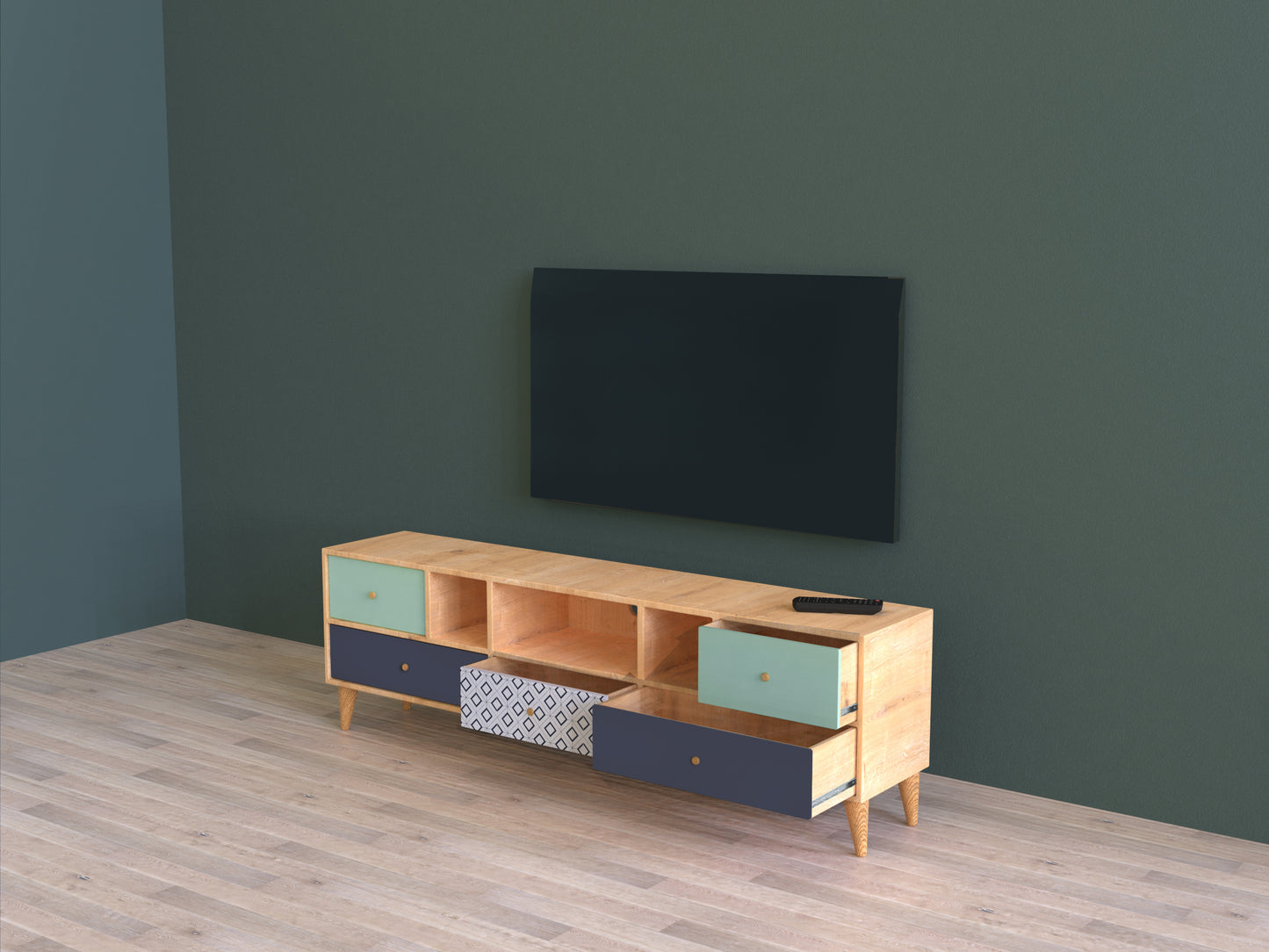 Colores 180 Cm 5 Çekmeceli Tv Ünitesi