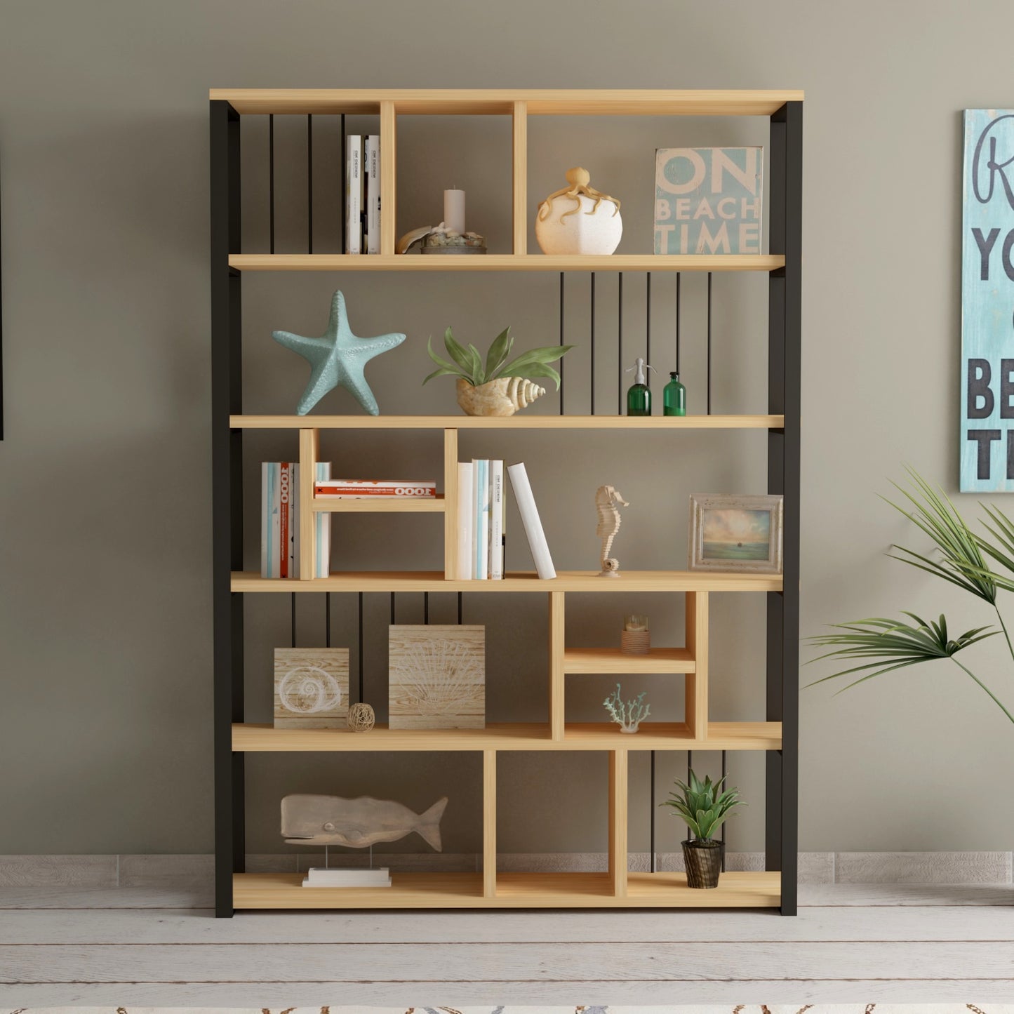 Birce Metal Dekoratif Kitaplık