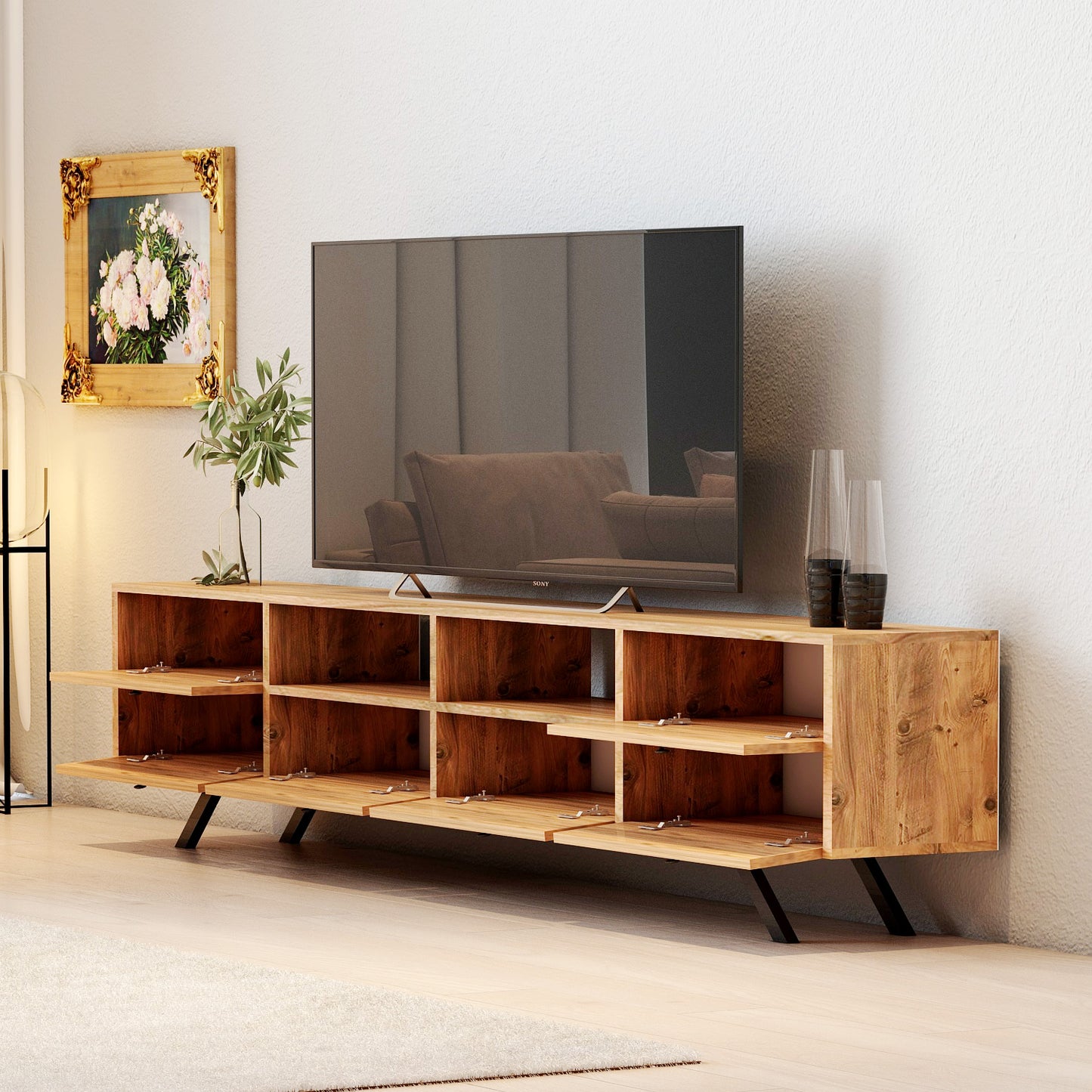 Benita 6 Kapılı. 2 Bölmeli. 180 Cm Tv Sehpası