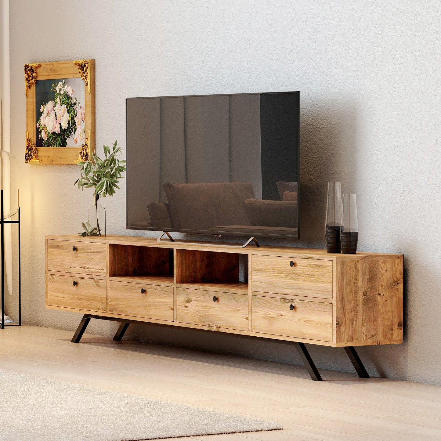 Benita 6 Kapılı. 2 Bölmeli. 180 Cm Tv Sehpası