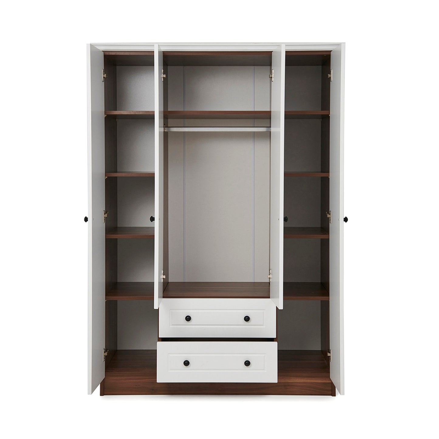 Membran Asu 120 Cm 4 Kapaklı 2 Çekmeceli Gardirop