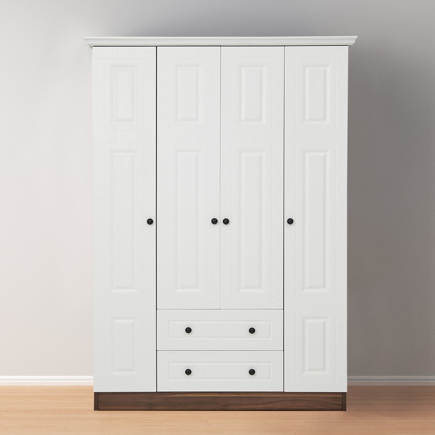 Membran Asu 120 Cm 4 Kapaklı 2 Çekmeceli Gardirop