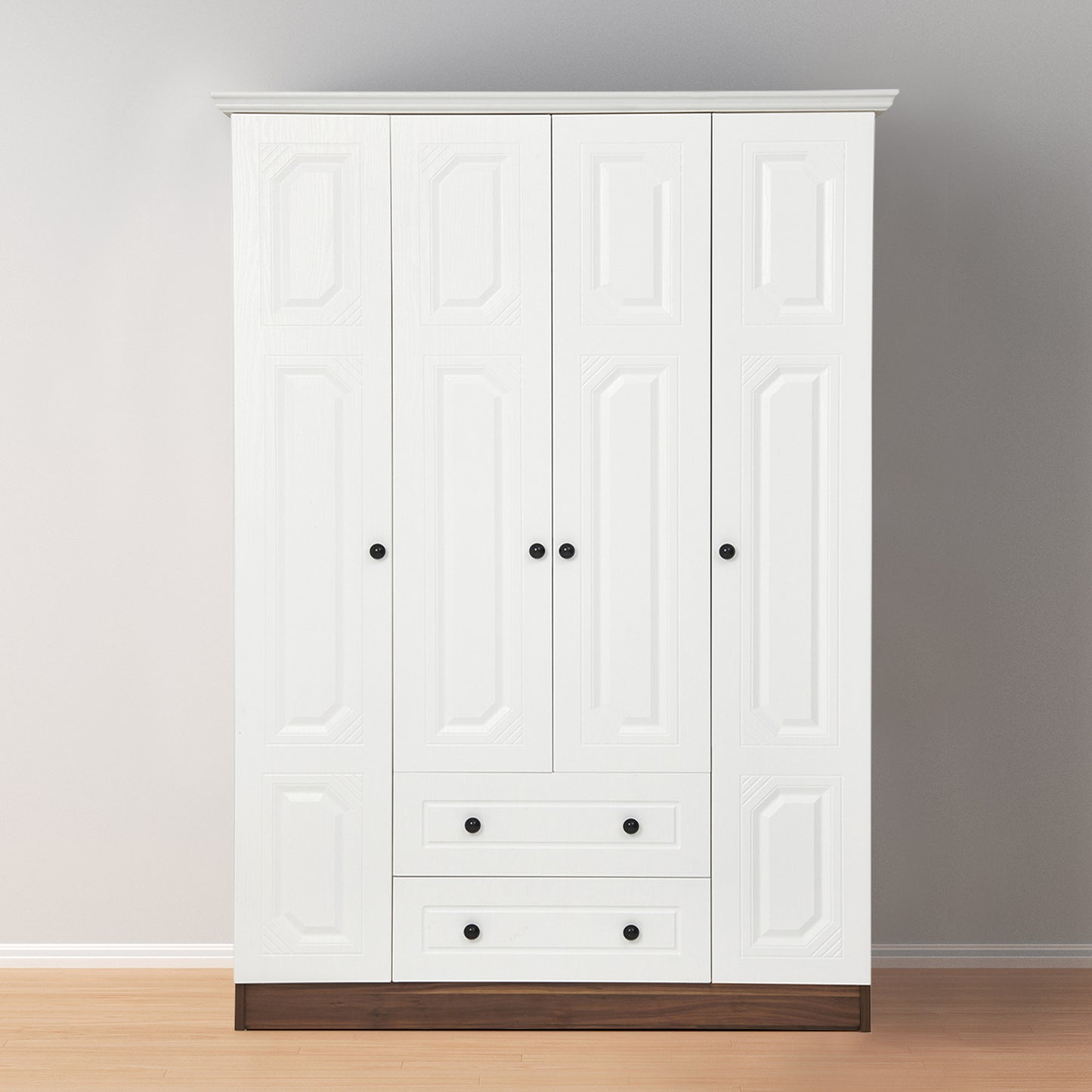 Membran Point 140 Cm 4 Kapaklı 2 Çekmeceli Gardirop