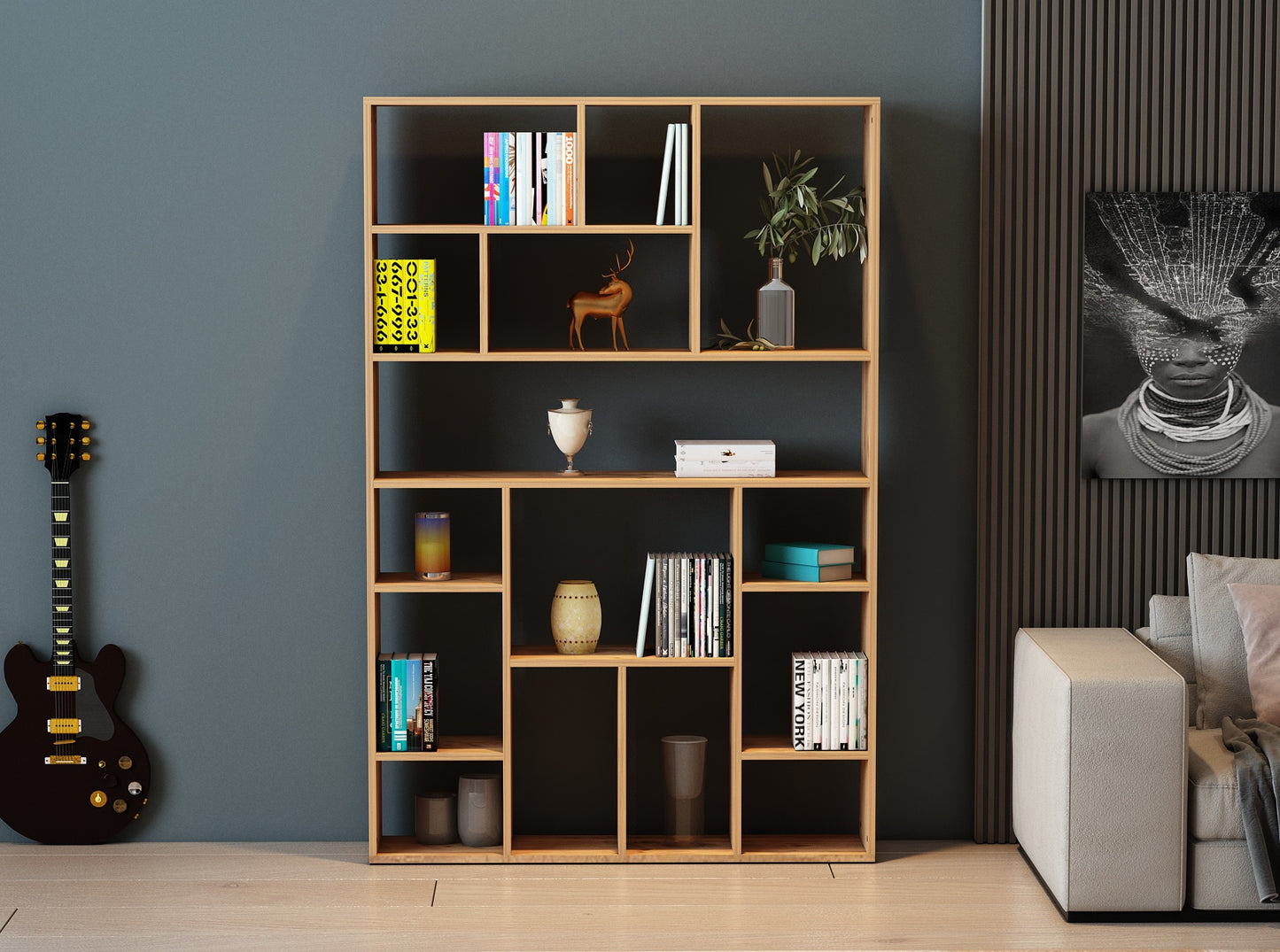Ayda 180 Cm Decorative Bookshelf