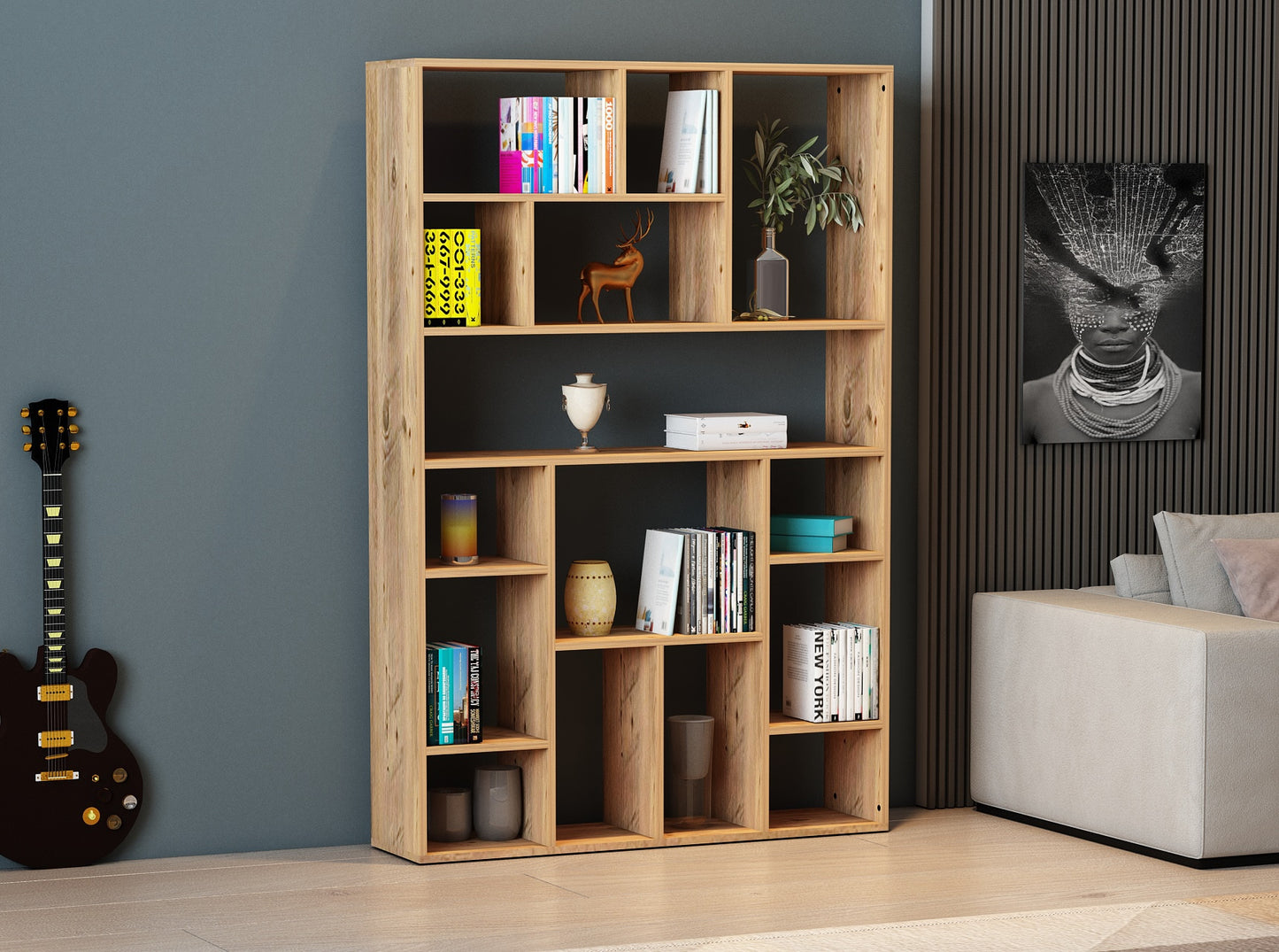 Ayda 180 Cm Decorative Bookshelf
