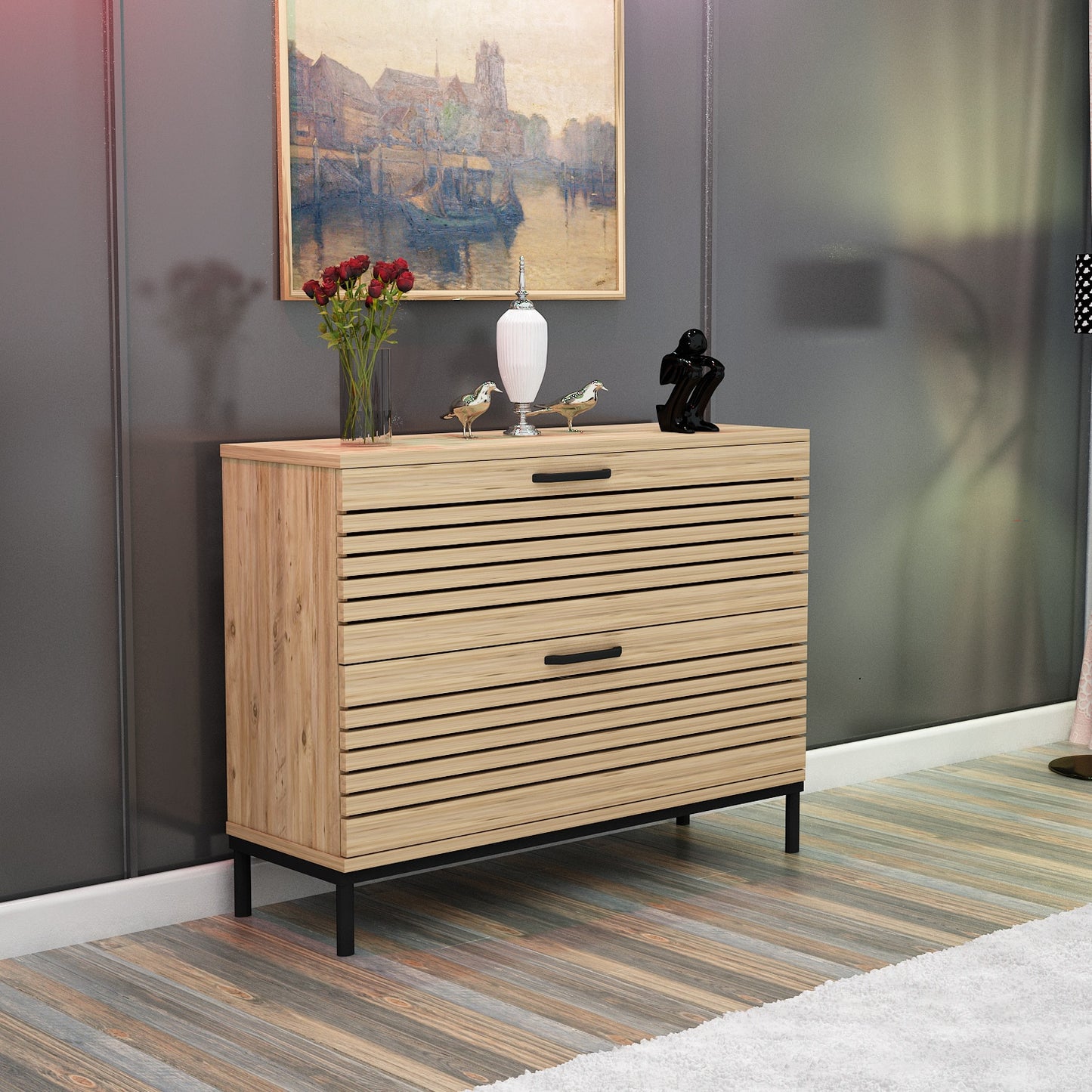Saroz 2 Covered Shoe Rack