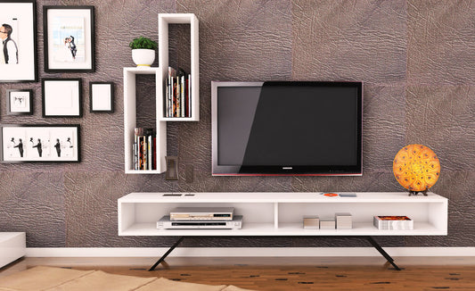 Ece Iron Footed Tv Unit - White