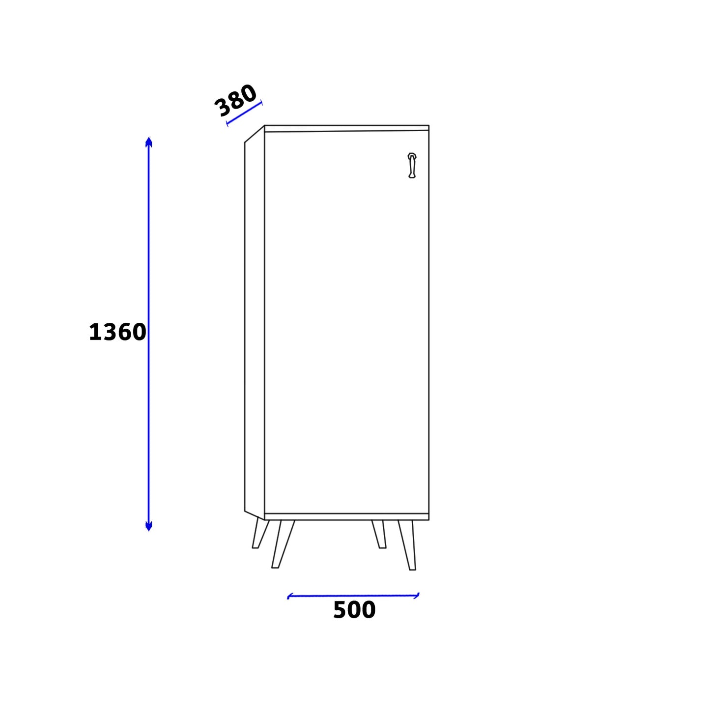 Atlantis Telefon Kulübesi Baskılı Çok Amaçlı Dolap