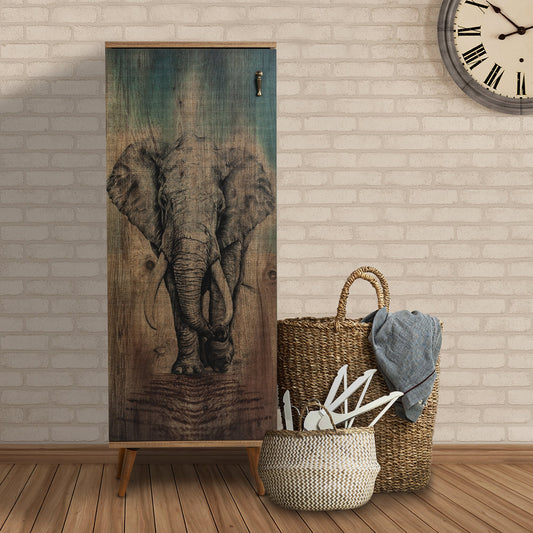 Atlantis Elephant Printed Multi-Purpose Cabinet